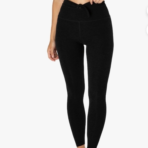 Beyond Yoga Spacedye Knot A Problem High Waisted 7/8 Yoga Leggings Black M - Picture 1 of 9